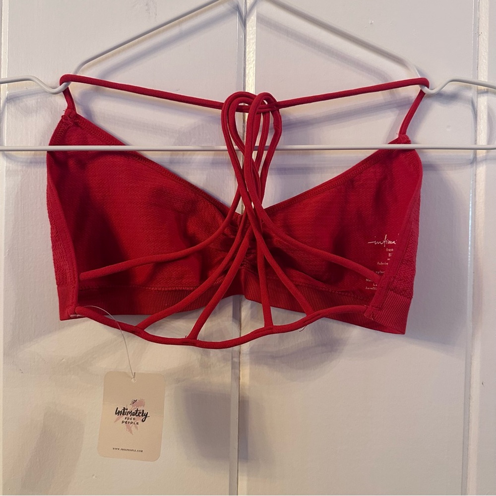 Free People Dark Red Strappy Bralette - Picture 3 of 3